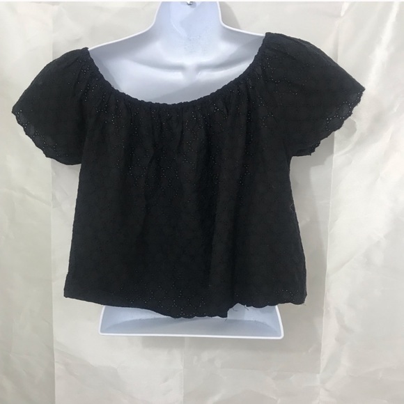 Zara off the shoulder cropped eyelet top - Picture 4 of 5
